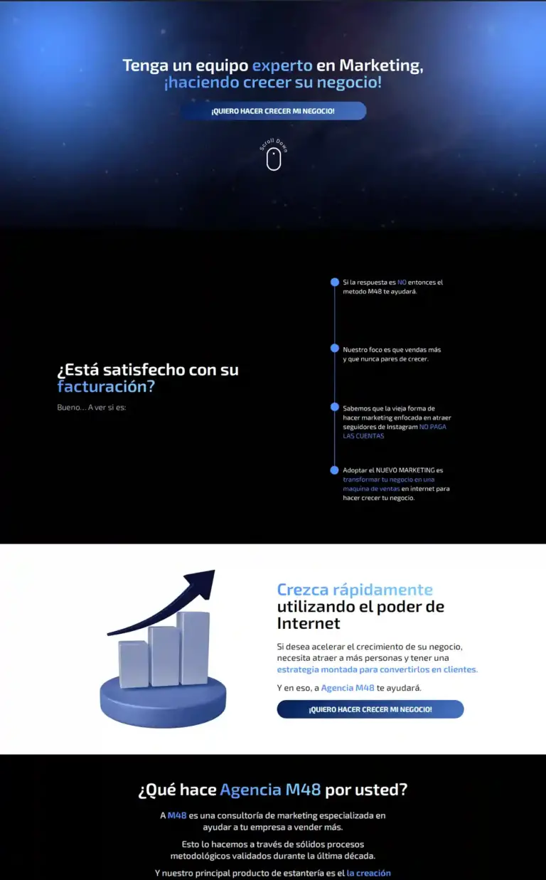 Landing modelo agencia de marketing Lead