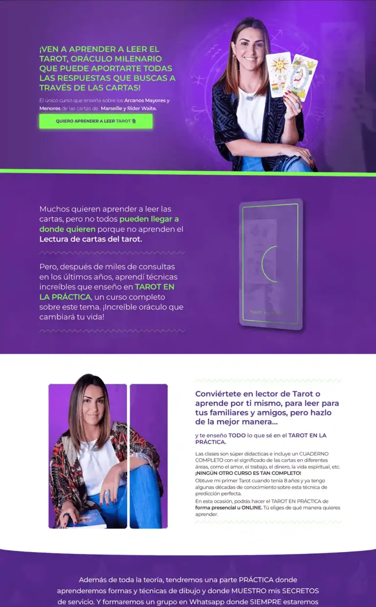 Landing Modelo Tarot