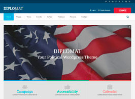 Diplomat | Political Campaign, Party, Blog Responsive WordPress Theme