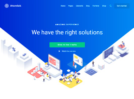 Atomlab – Startup Landing Page WordPress Theme