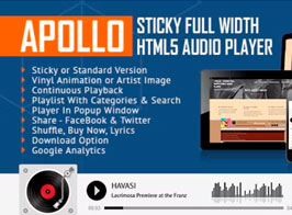 Apollo – Sticky Full Width HTML5 Audio Player for WPBakery Page Builder Apollo – Sticky Full Width HTML5 Audio Player for WPBakery Page Builder - Imagen 1